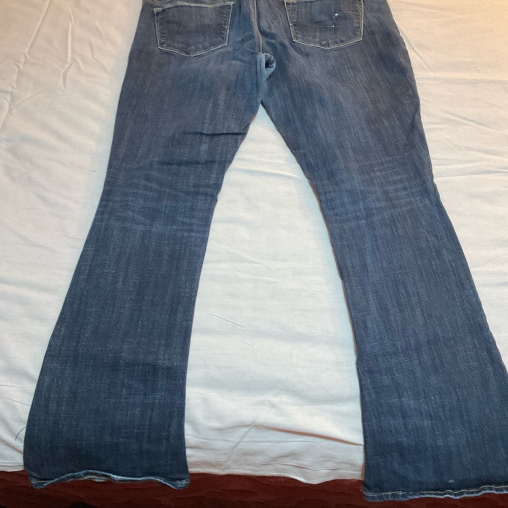 American Eagle Outfitters Dark Blue Skinny Kick Jeans - Picture 4 of 8